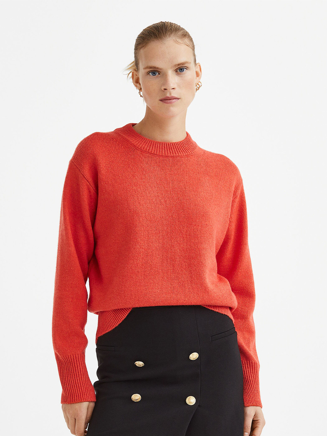 

H&M Women Orange Pullover