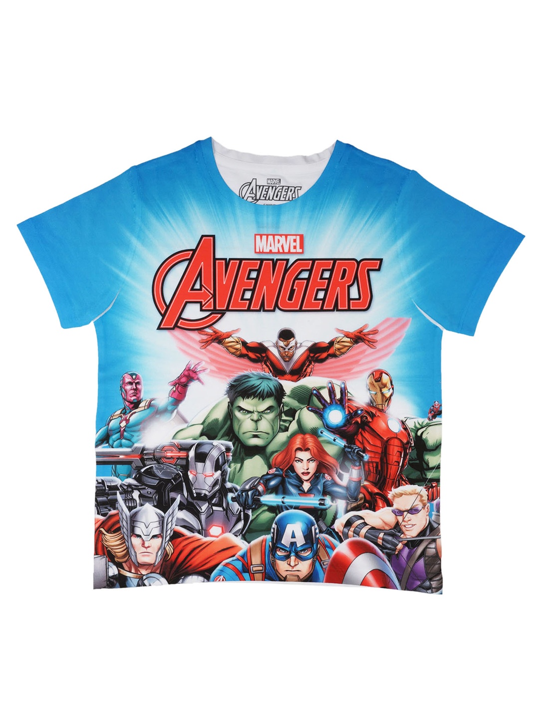 

Marvel by Wear Your Mind Boys Blue Printed Round Neck T-shirt