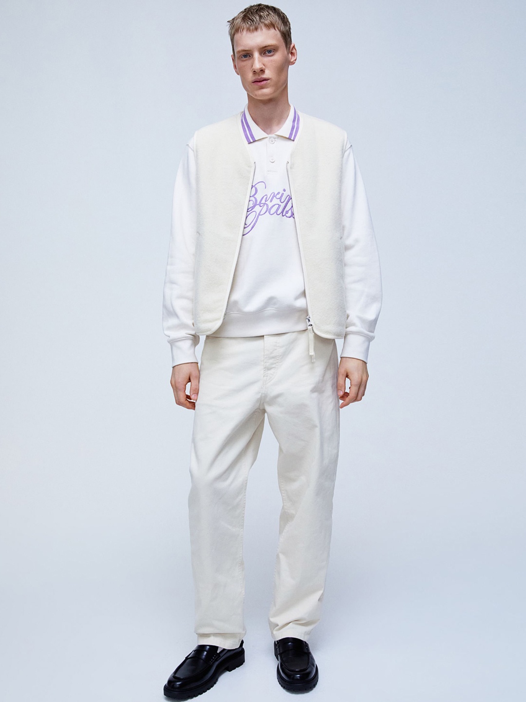 

H&M Men White Trousers