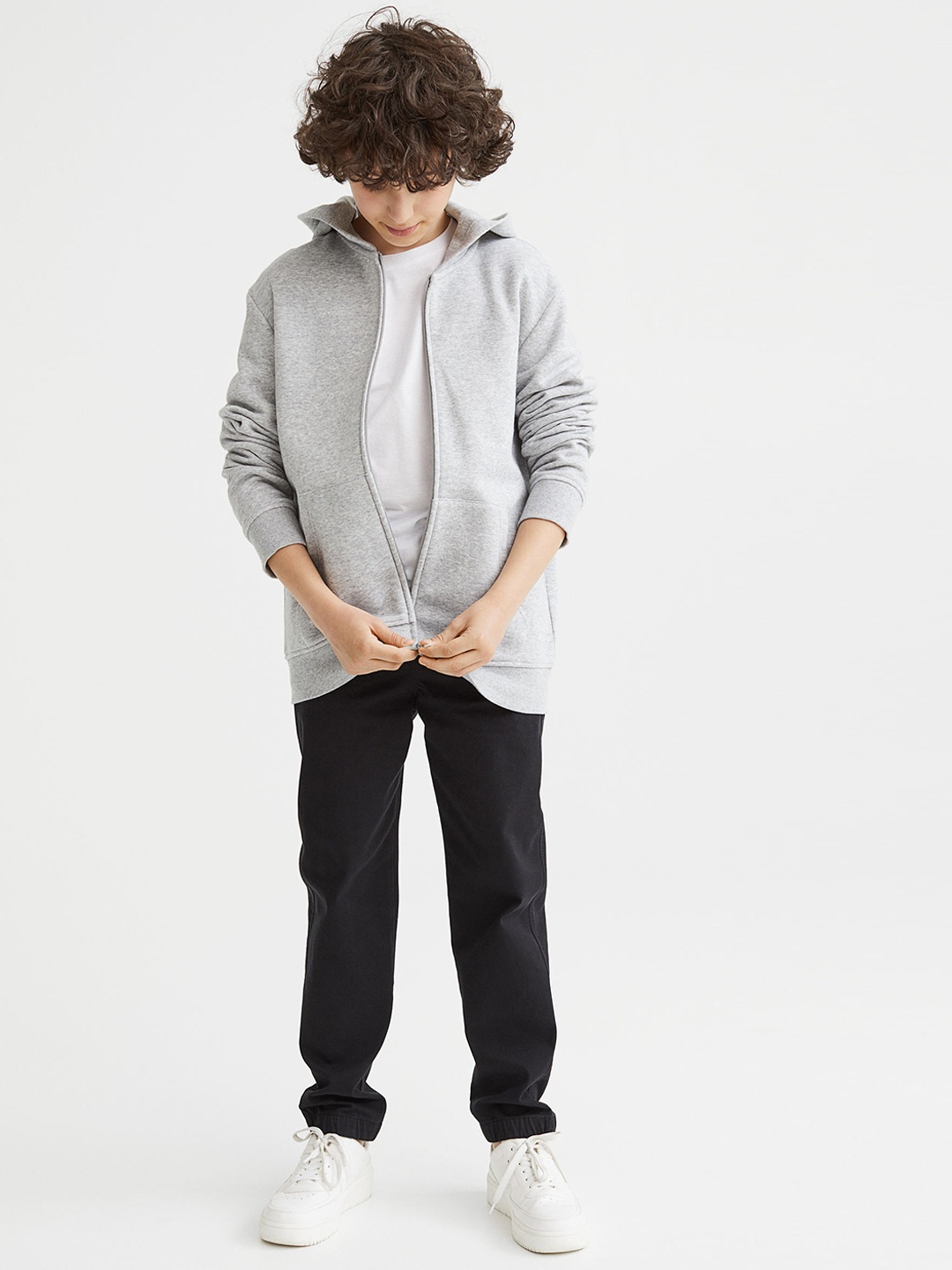 

H&M Boys Cotton Twill Joggers, Black