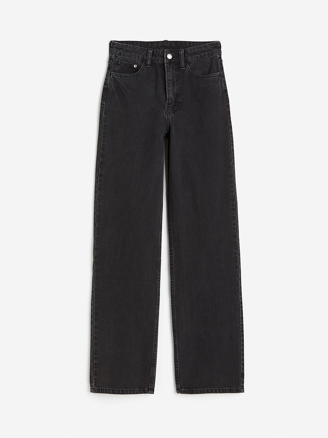 

H&M Women Wide Ultra High Jeans, Black