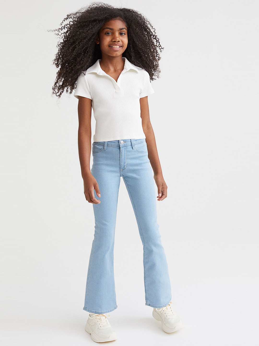 

H&M Girls Superstretch Flare Fit Jeans, Blue