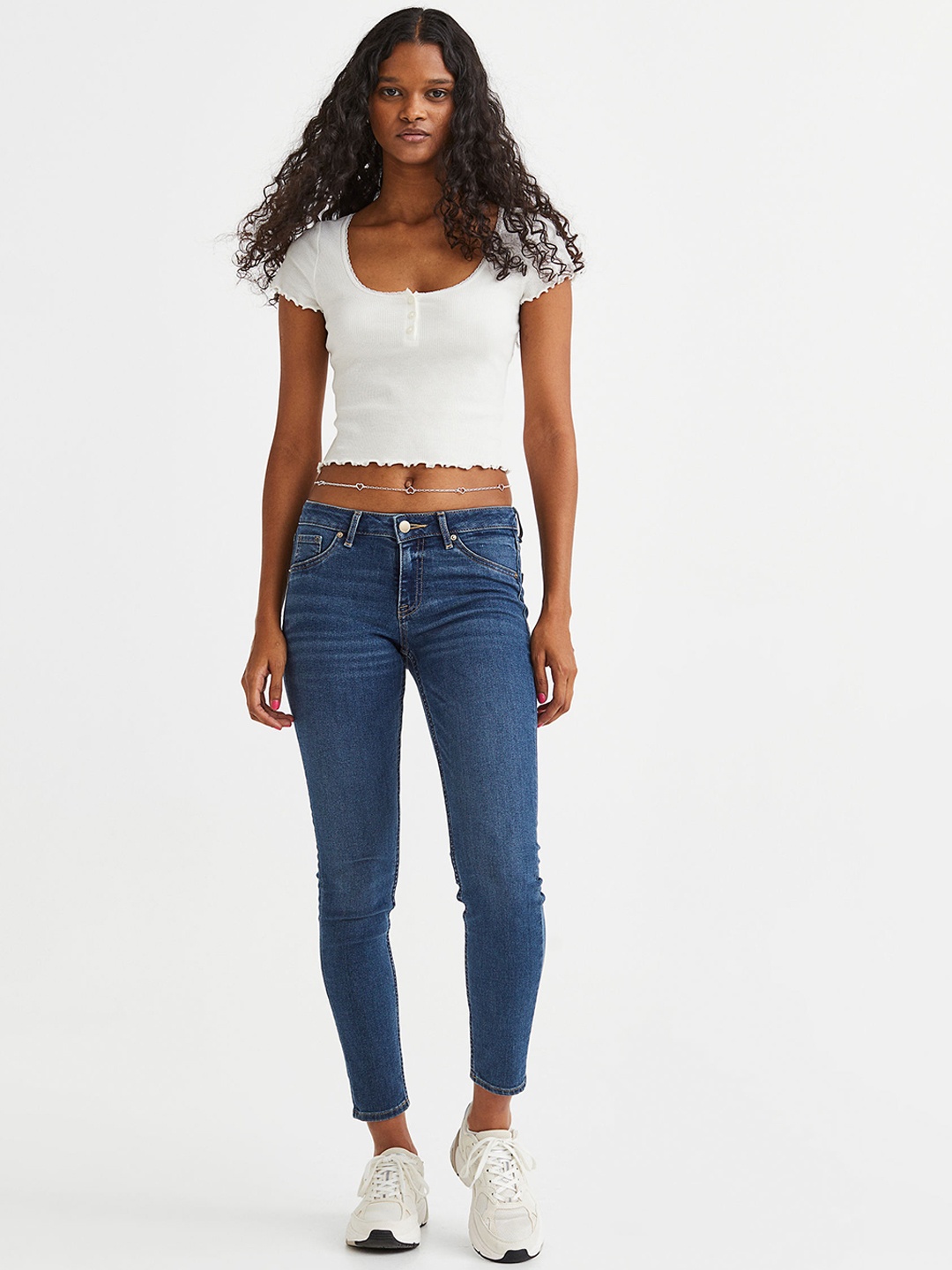 

H&M Women Curvy Low Jeggings, Blue