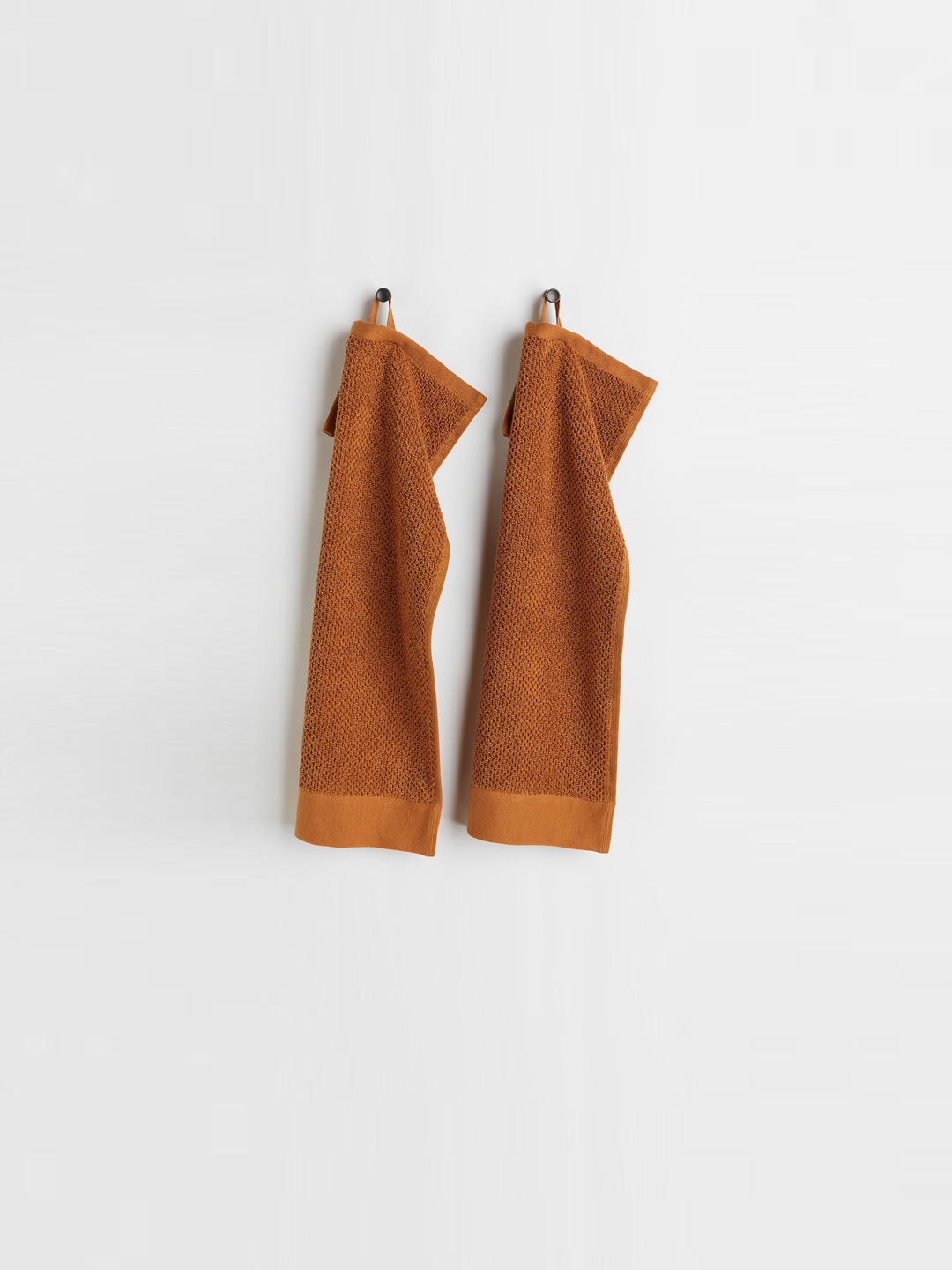 

H&M 553 GSM 2-Pack Cotton Terry Guest Towels, Brown