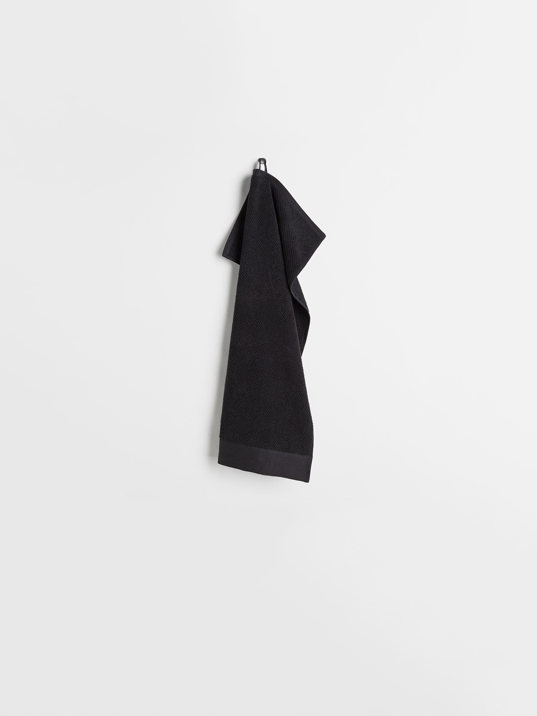 

H&M Unisex Cotton Terry Hand Towel, Black