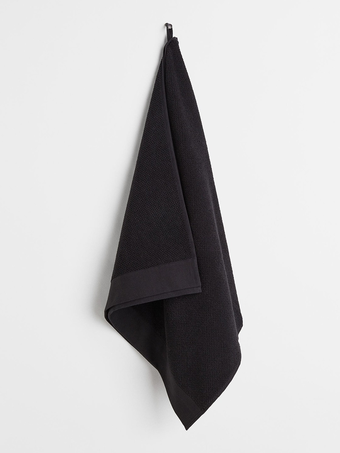 

H&M Solid 500 GSM Cotton Bath Towels, Black