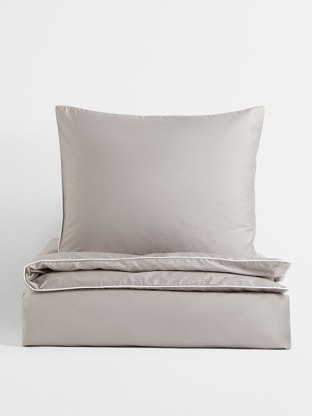 

H&M 300 TC Cotton Sateen Single Duvet Cover Set, Beige