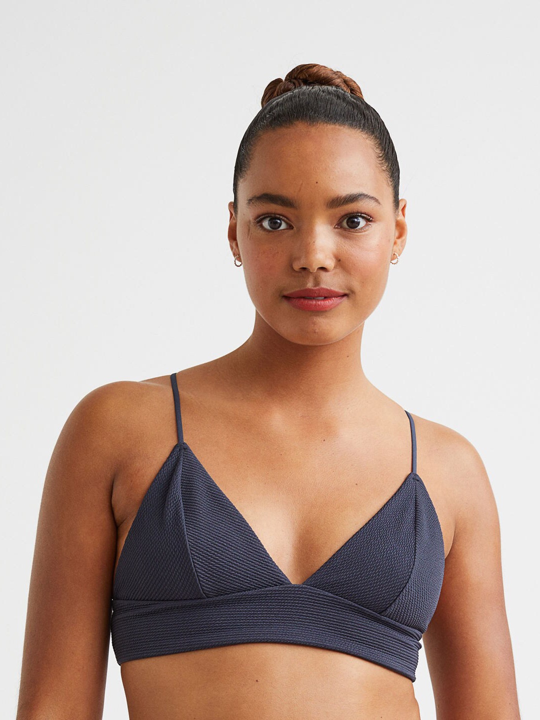 

H&M Women Blue Padded Bikini Top