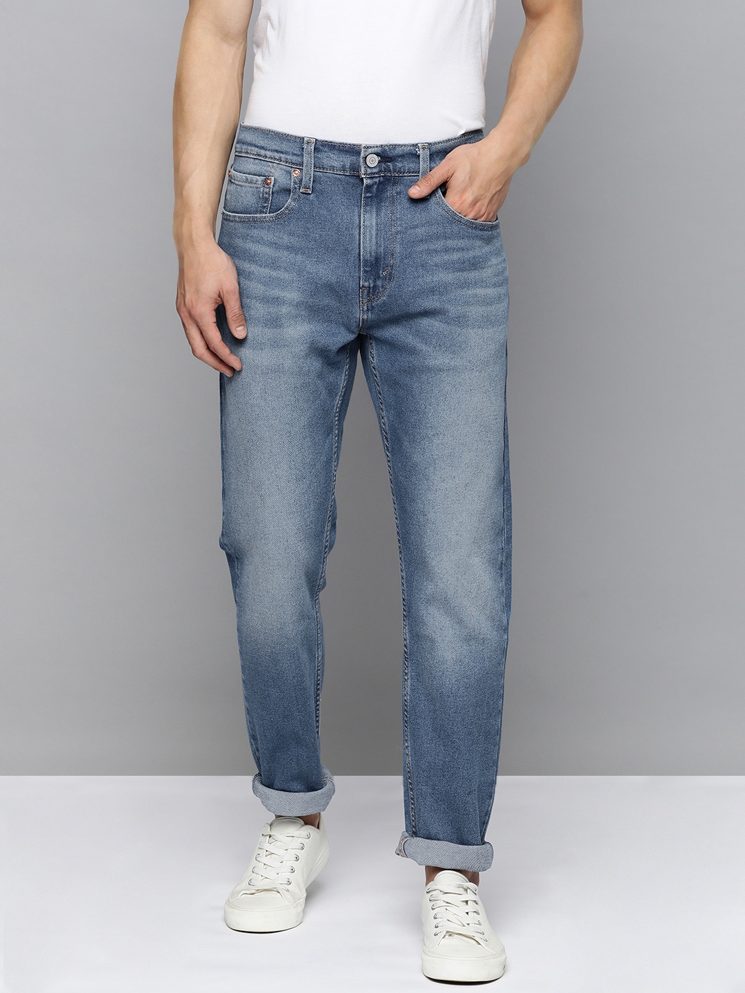 

Levis Men 512 Slim Fit Heavy Fade Stretchable Jeans, Blue
