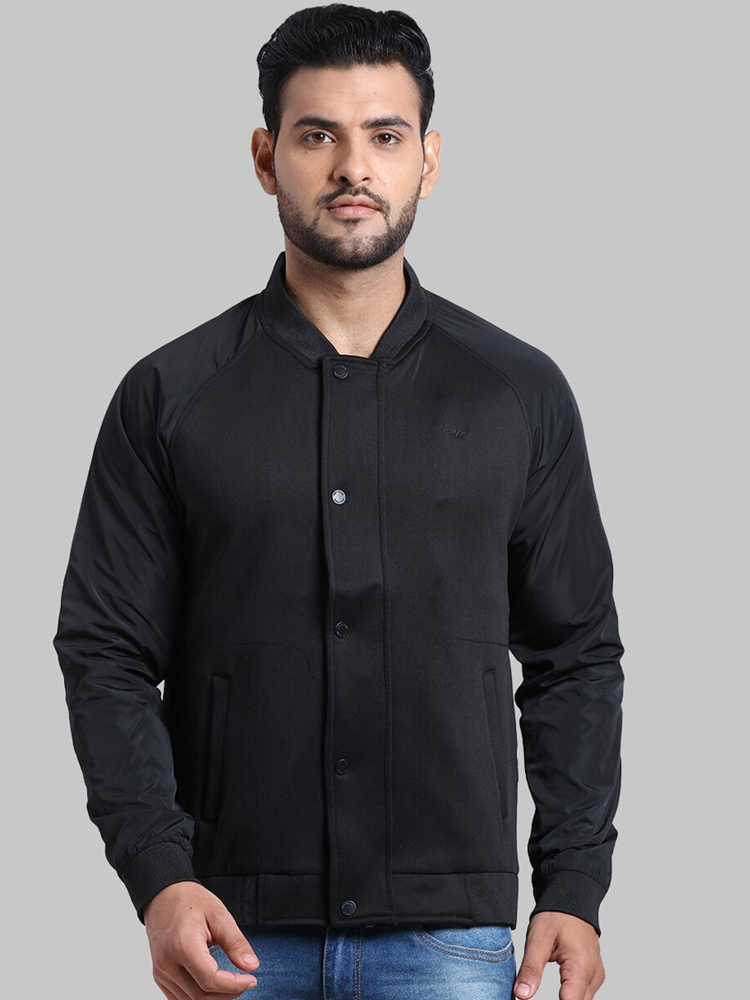 

Park Avenue Men Black Solid Tailored Jacket
