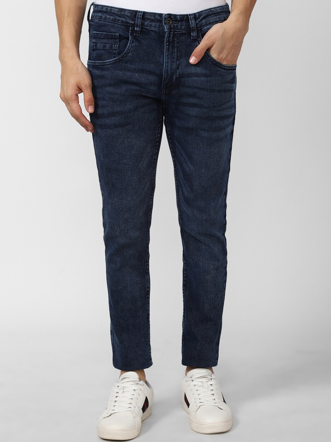 

VAN HEUSEN DENIM LABS Men Navy Blue Skinny Fit Light Fade Jeans