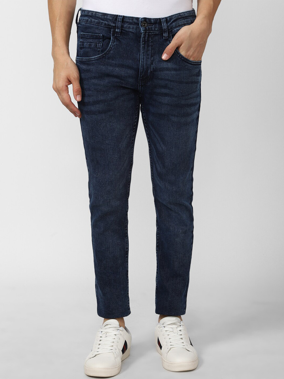 

VAN HEUSEN DENIM LABS Men Navy Blue Slim Fit Light Fade Jeans
