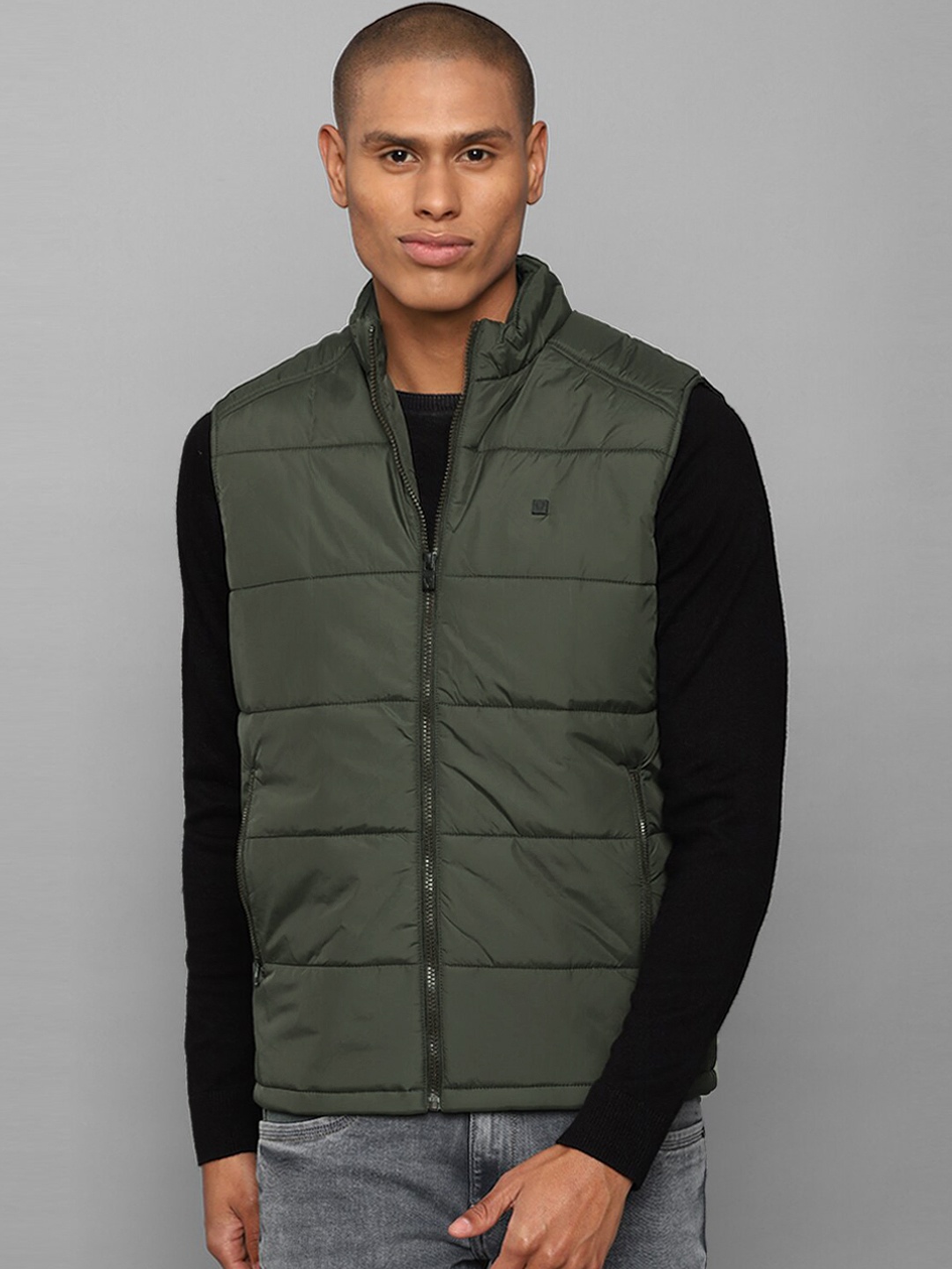 

Allen Solly Men Grey Quilted Regular Jacket