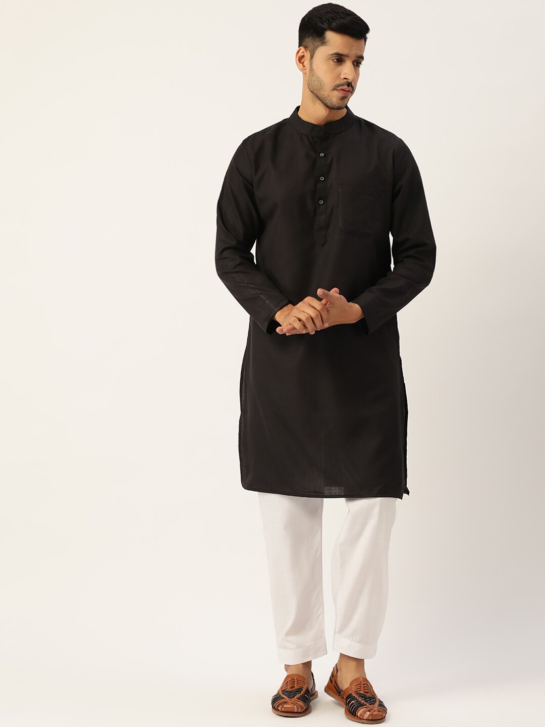 

Molly & Michel Men Black Kurta