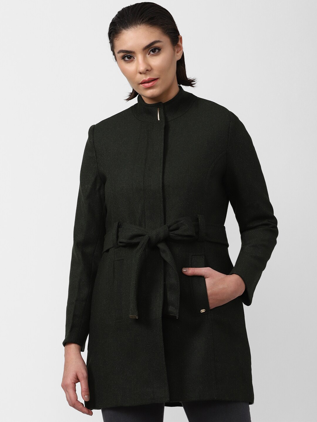 

Van Heusen Woman Black Cotton Longline Tailored Jacket