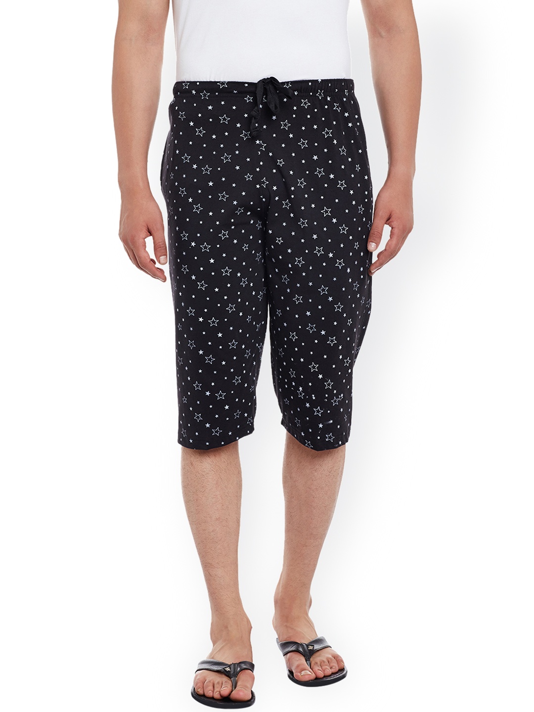 

VIMAL Black Printed Lounge Shorts D13-PRT-NO.1
