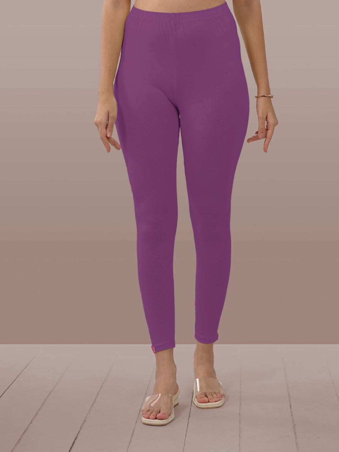 

LYRA Women Purple Solid Ankle Length Leggings
