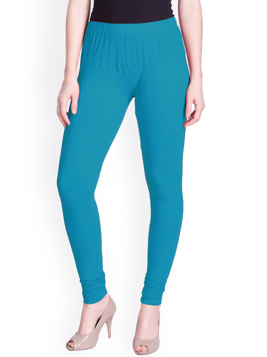 

LYRA Women Blue Solid Churidar-Length Leggings