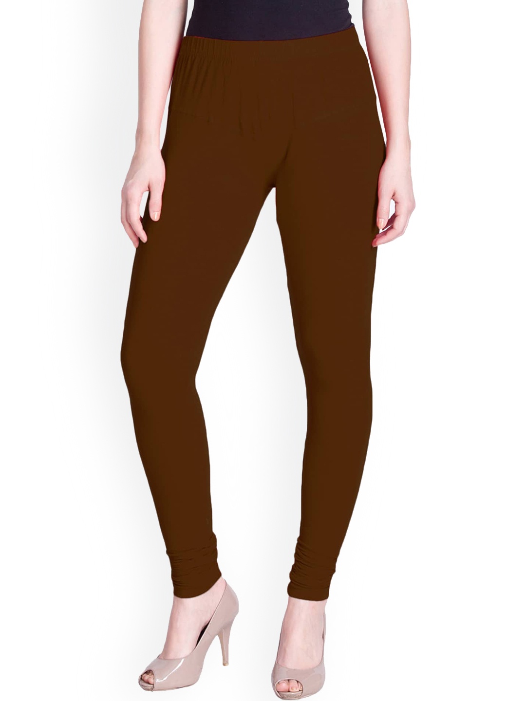 

LYRA Women Brown Solid Churidar-Length Leggings