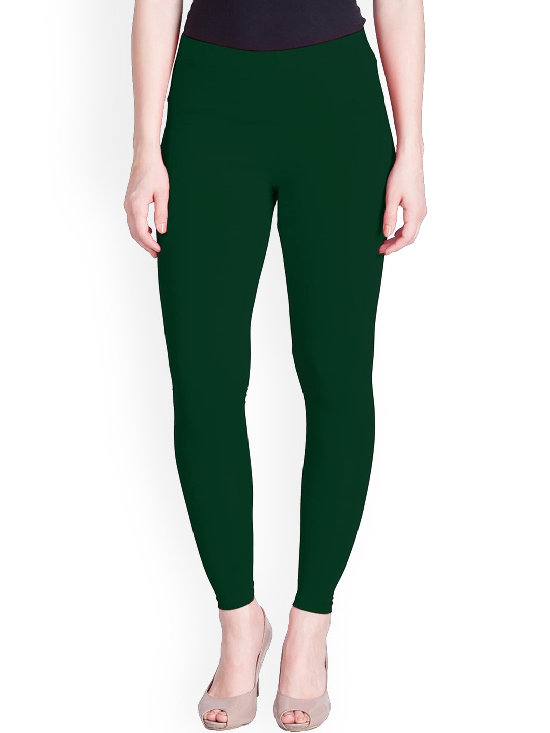 

LYRA Women Green Solid Ankle Length Leggings