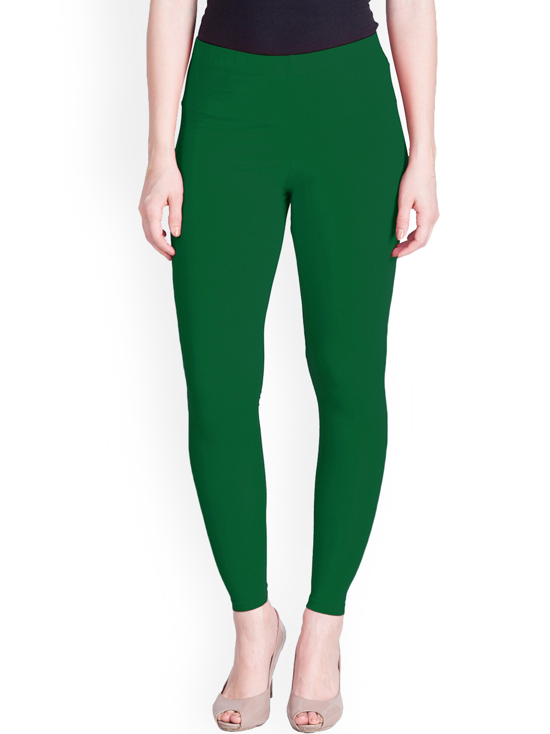 

LYRA Women Green Solid Ankle Length Leggings