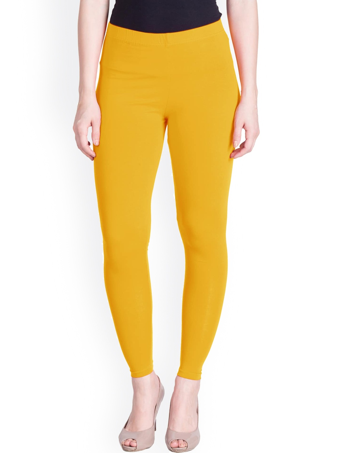 

LYRA Women Yellow Solid Ankle Length Leggings