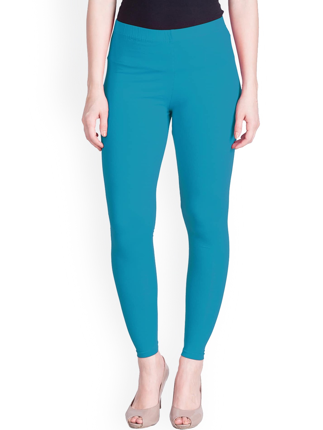 

LYRA Women Blue Solid Ankle Length Leggings