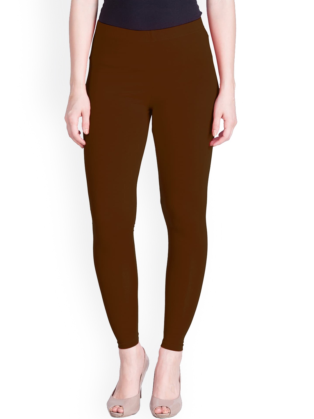 

LYRA Women Brown Solid Ankle Length Leggings