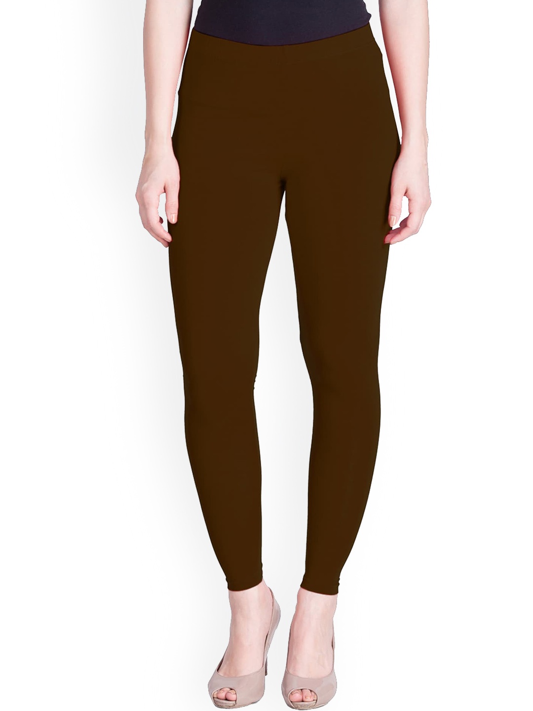 

LYRA Women Brown Solid Ankle-Length Leggings