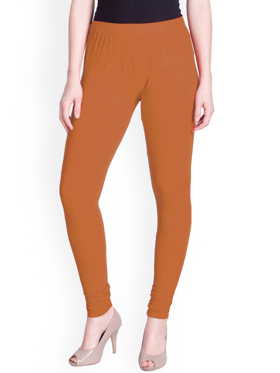 

LYRA Women Brown Solid Churidar-Length Leggings