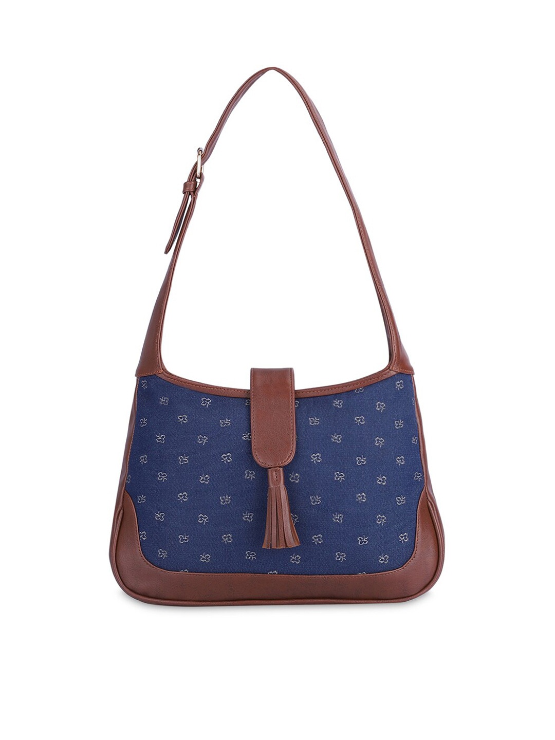 

THE CLOWNFISH Women Beige Floral Printed Oversized Shopper Shoulder Bag