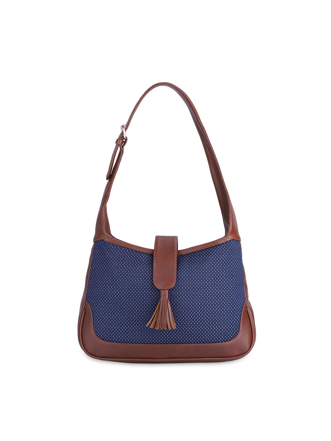 

THE CLOWNFISH Women Blue Geometric Printed Shopper Shoulder Bag