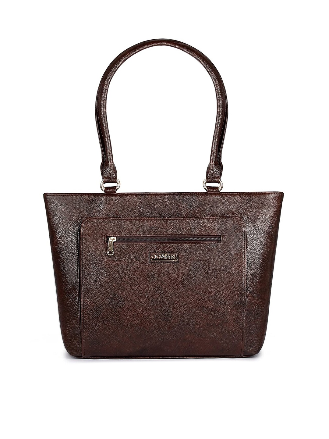

THE CLOWNFISH Women Brown Textured Swagger Shoulder Bag