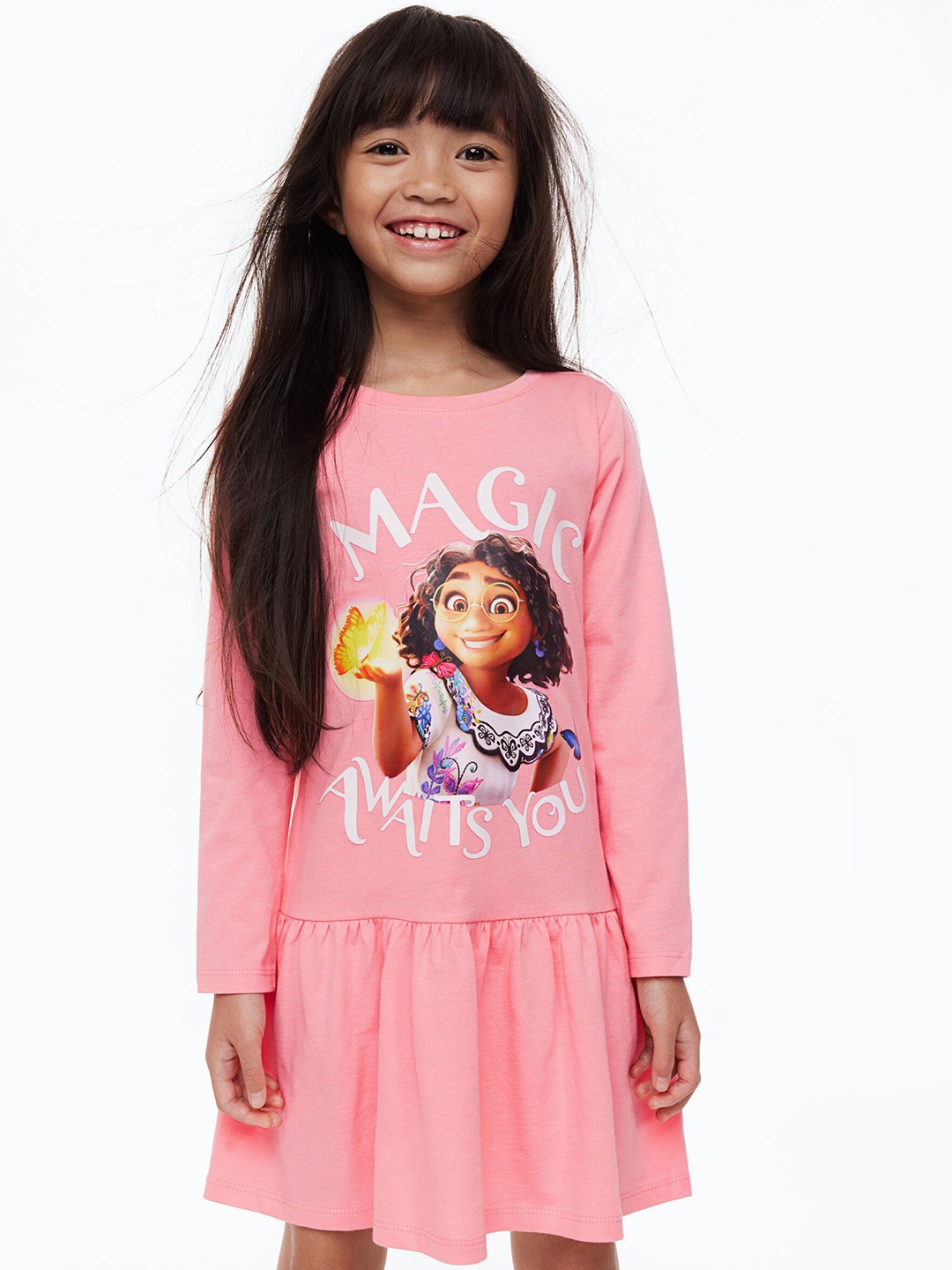 

H&M Girls Patterned Cotton Dress, Multi
