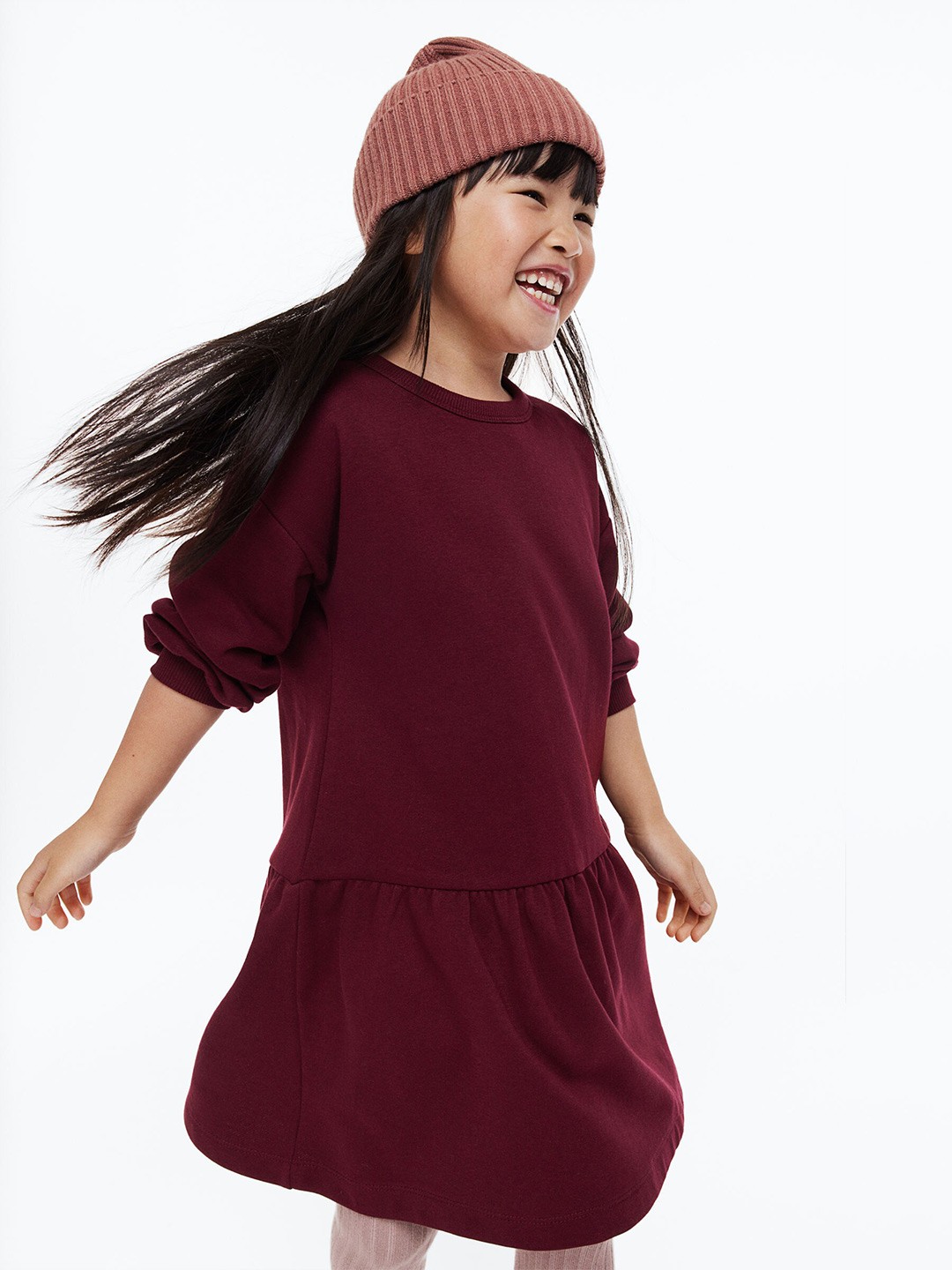 

H&M Girls Red Oversized Sweatshirt Dress
