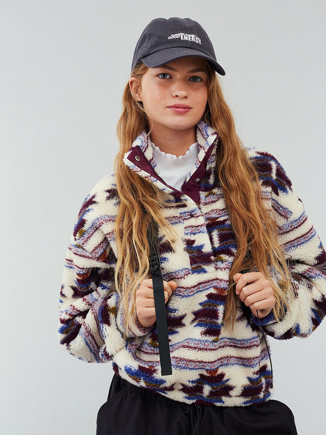 

H&M Women Printed Teddy top, Multi