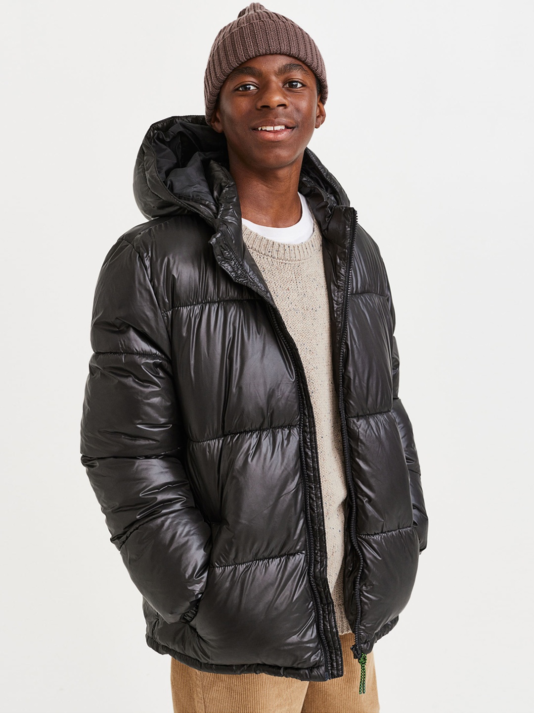 

H&M Water-Repellent Puffer Jacket, Black