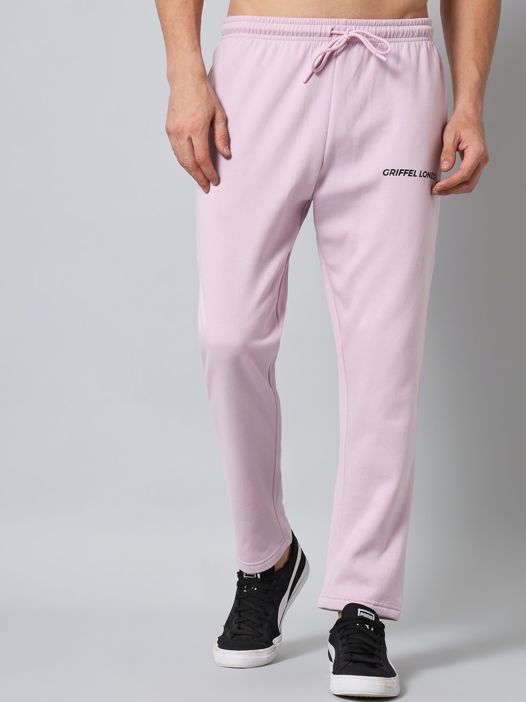 

GRIFFEL Men Purple Solid Cotton Track Pants