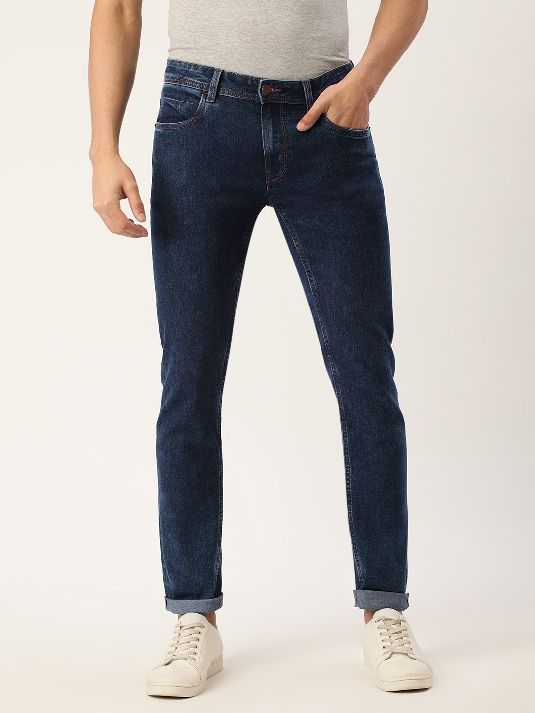 

Peter England Better Jeans Company Men Navy Blue Slim Fit Stretchable Jeans