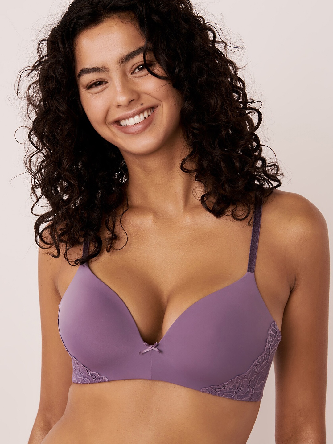 

La Vie en Rose Purple Lightly Padded Wireless Bra