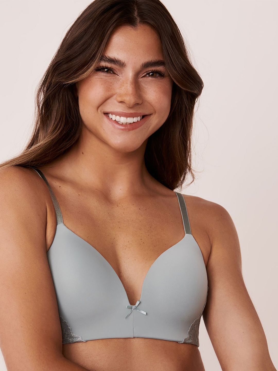 

La Vie en Rose Grey Bra Lightly Padded