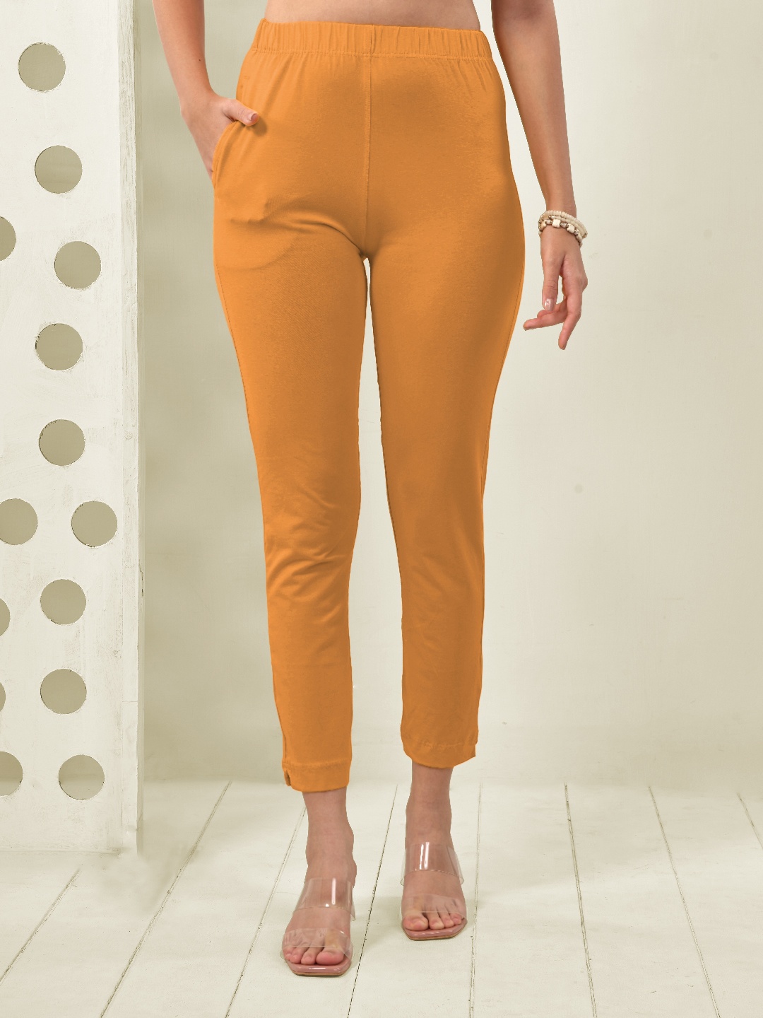 

LYRA Women Mustard Smart Solid Trouser