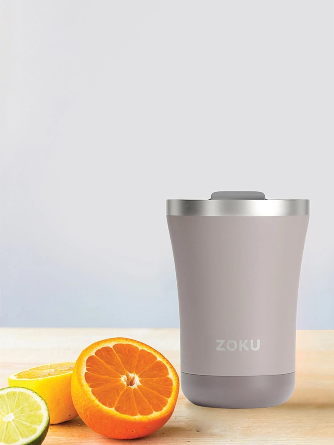 

Zoku Double Brown Wall Vacuum & BPA Free Stainless Steel 3 in 1 Water Bottle 355 ml