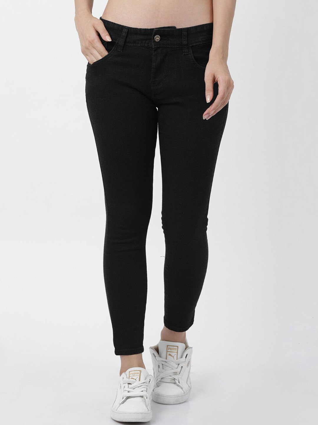 

Llak Jeans Women Black Skinny Fit Low-Rise Stretchable Jeans