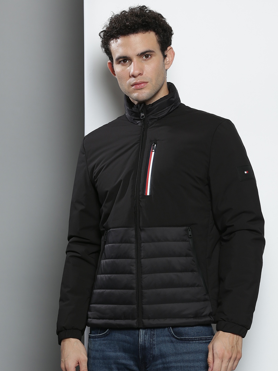 

Tommy Hilfiger Men Black Solid Padded Jacket