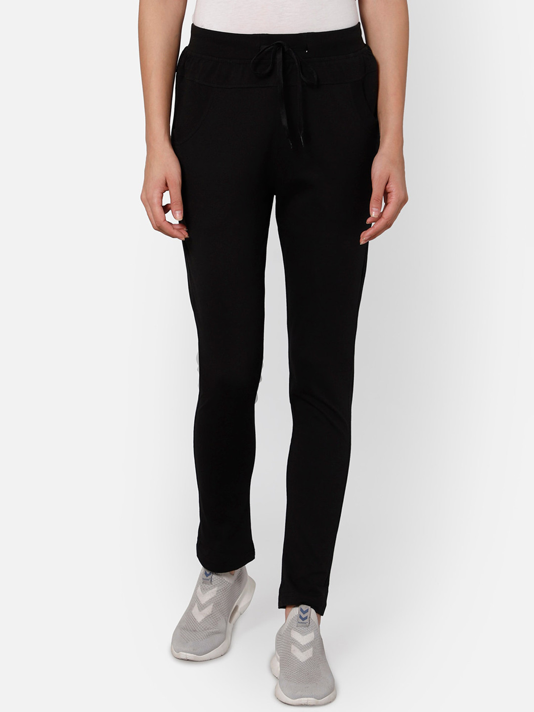 

PROTEENS Women Black Solid Track Pants