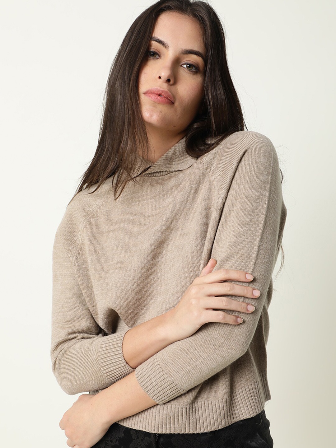 

RAREISM Women Beige Pullover
