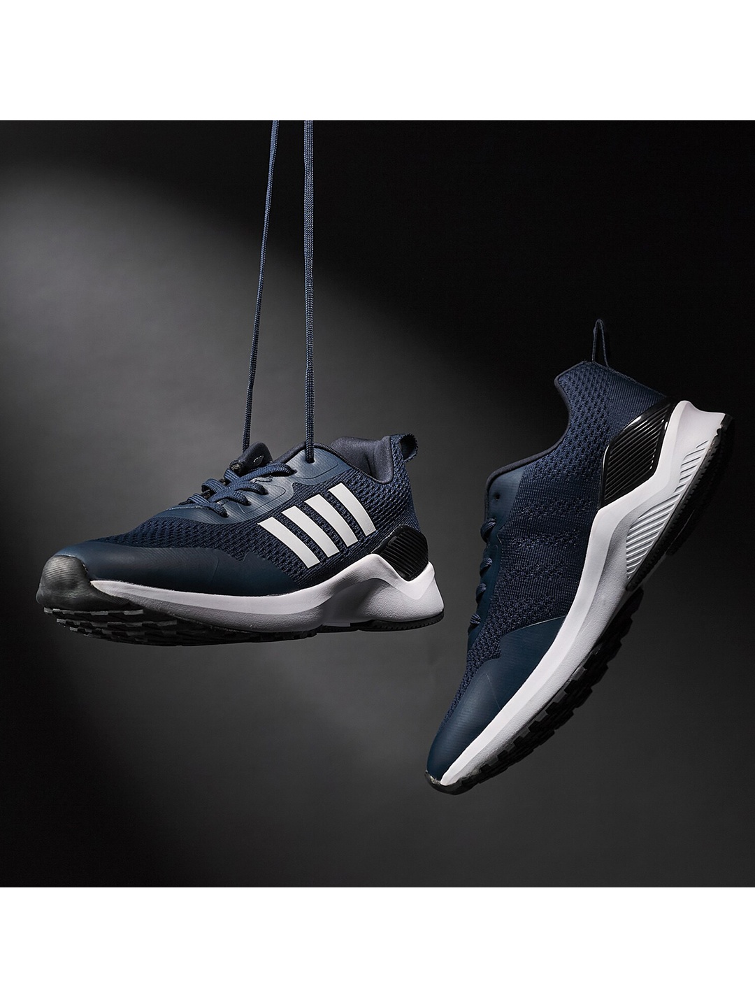 

Duke Men Navy Blue Textile Running Shoes