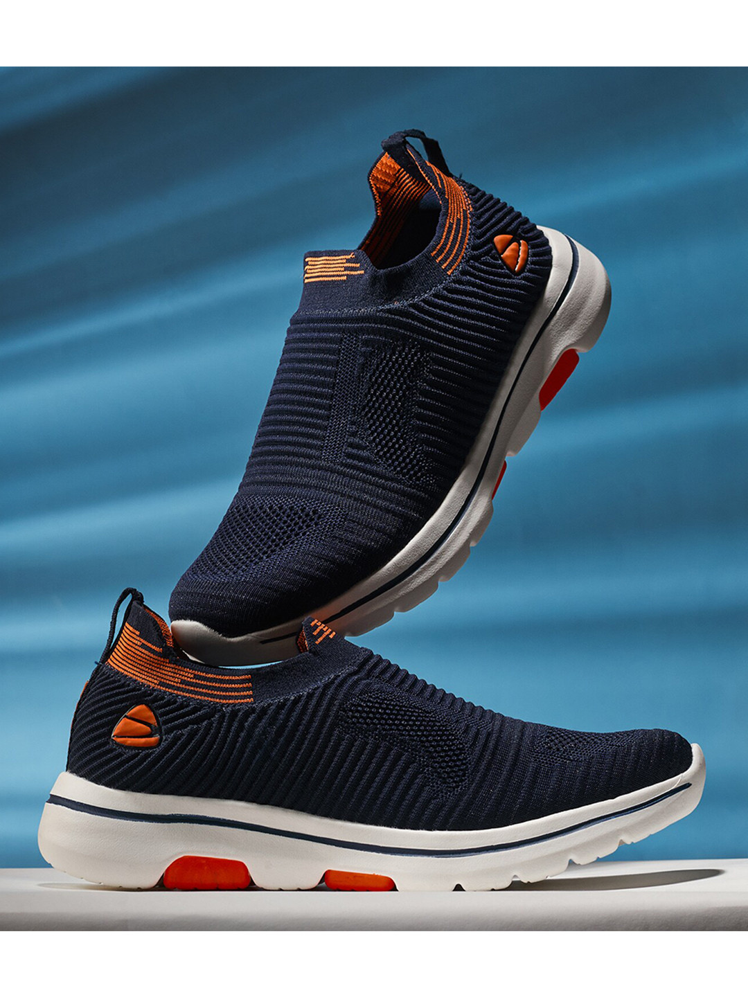 

Duke Men Navy Blue Textile Running Shoes