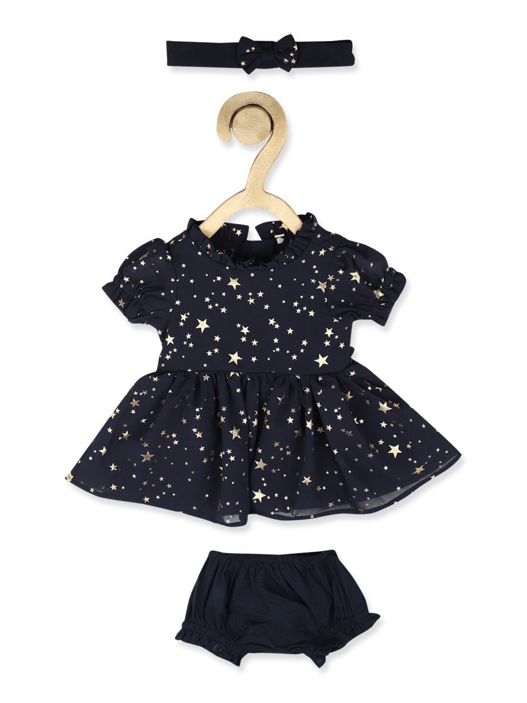 

Allen Solly Junior Girls Navy Blue Printed Fit & Flare Dress